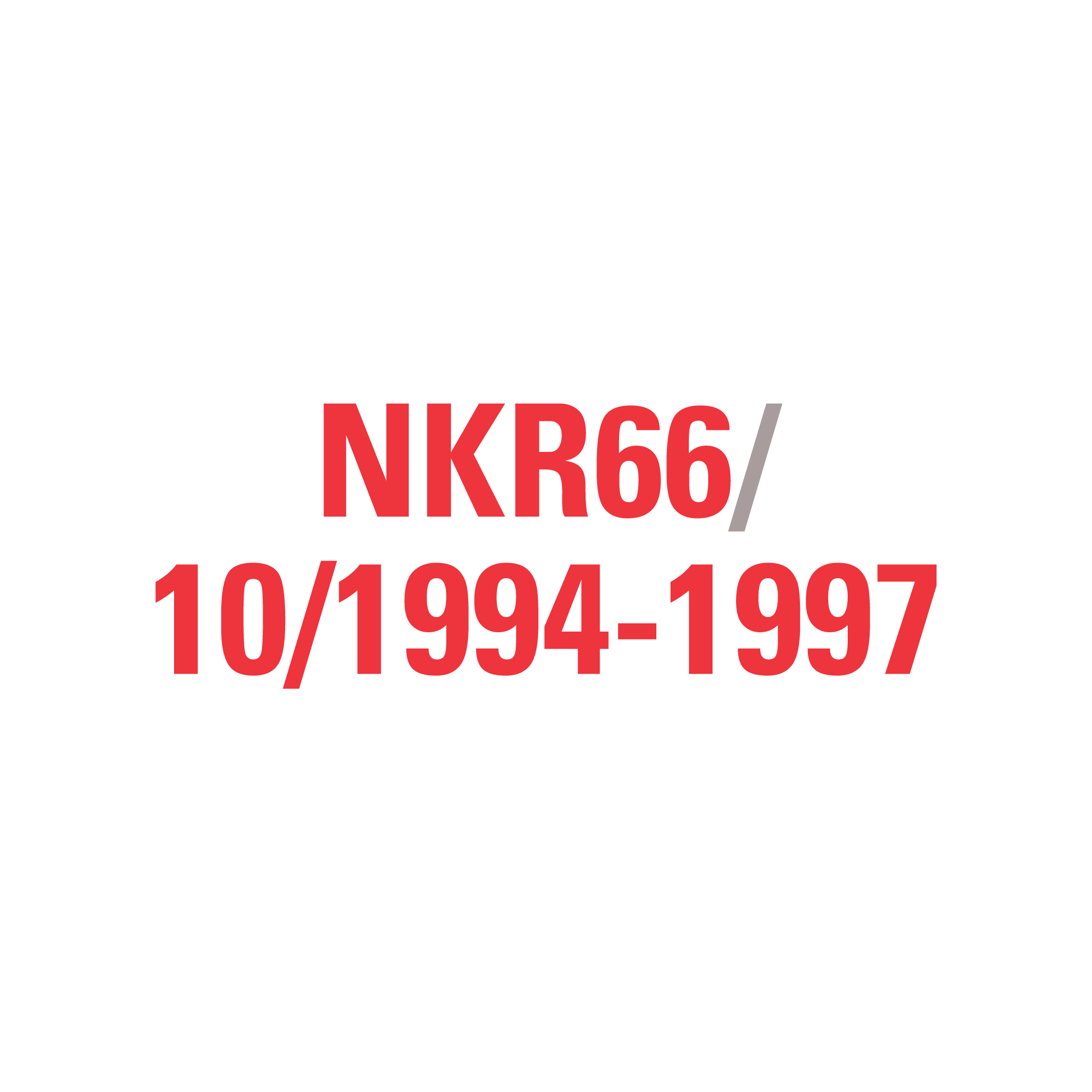 NKR66 10/1994-1997